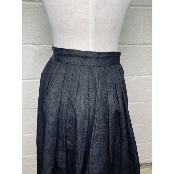Vintage 50s Full Circle‎ Skirt Black Moire Toni Owen Sportswear Small Pockets - Picture 5 of 16